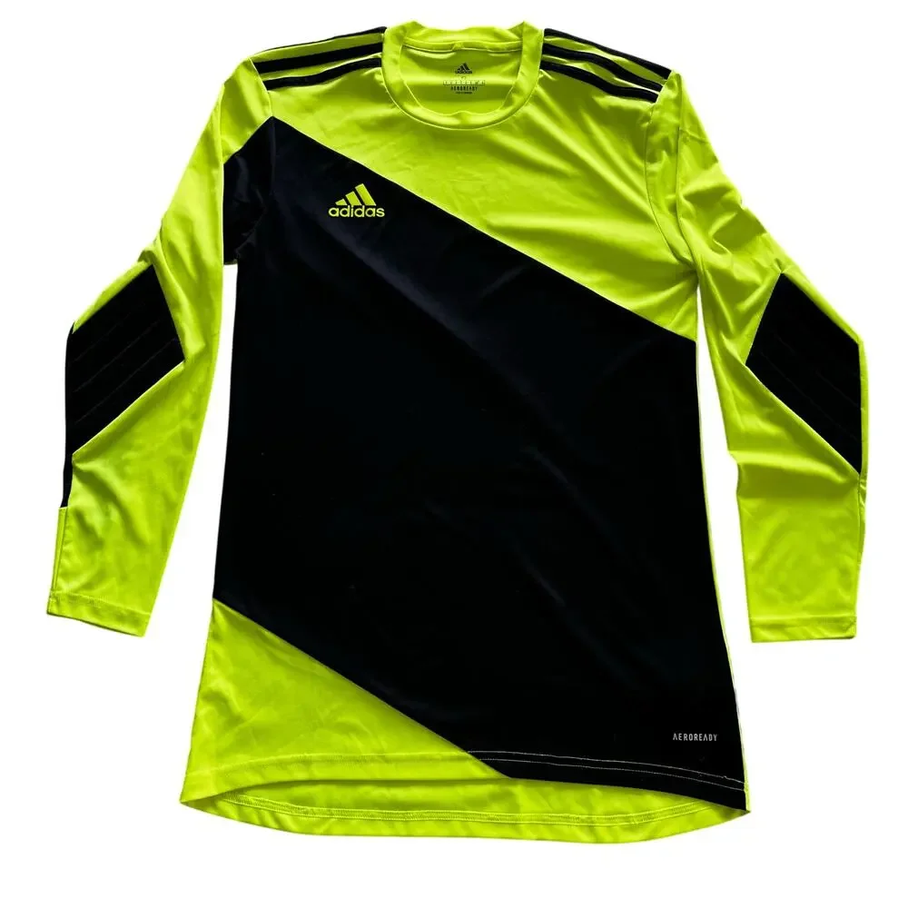Adidas Men's SM Squadra 21 Aeroready Neon Yellow Long Sleeve Goal Keeper Jersey